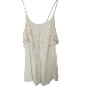 Zara Ivory Sleeveless Camisole Tank Blouse